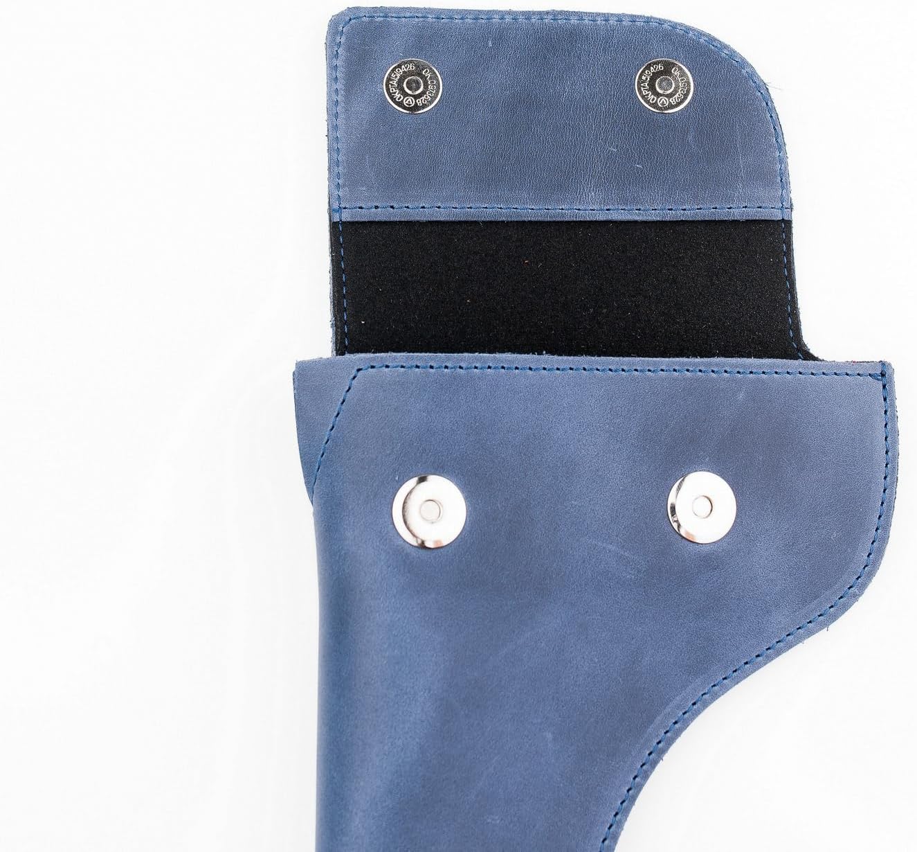 Alto/Tenor Saxophone Neck Pouch made of genuine Crazy Horse Leather by MG Leather Work. Sax Neck Bag, alto tenor saxophone neck holder Saxophone accessories(Alto, Dark Blue)
