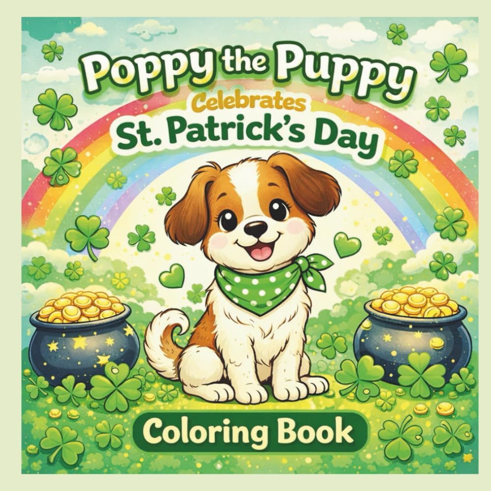 Poppy the Puppy Celebrates St. Patrick’s Day!: Coloring Book