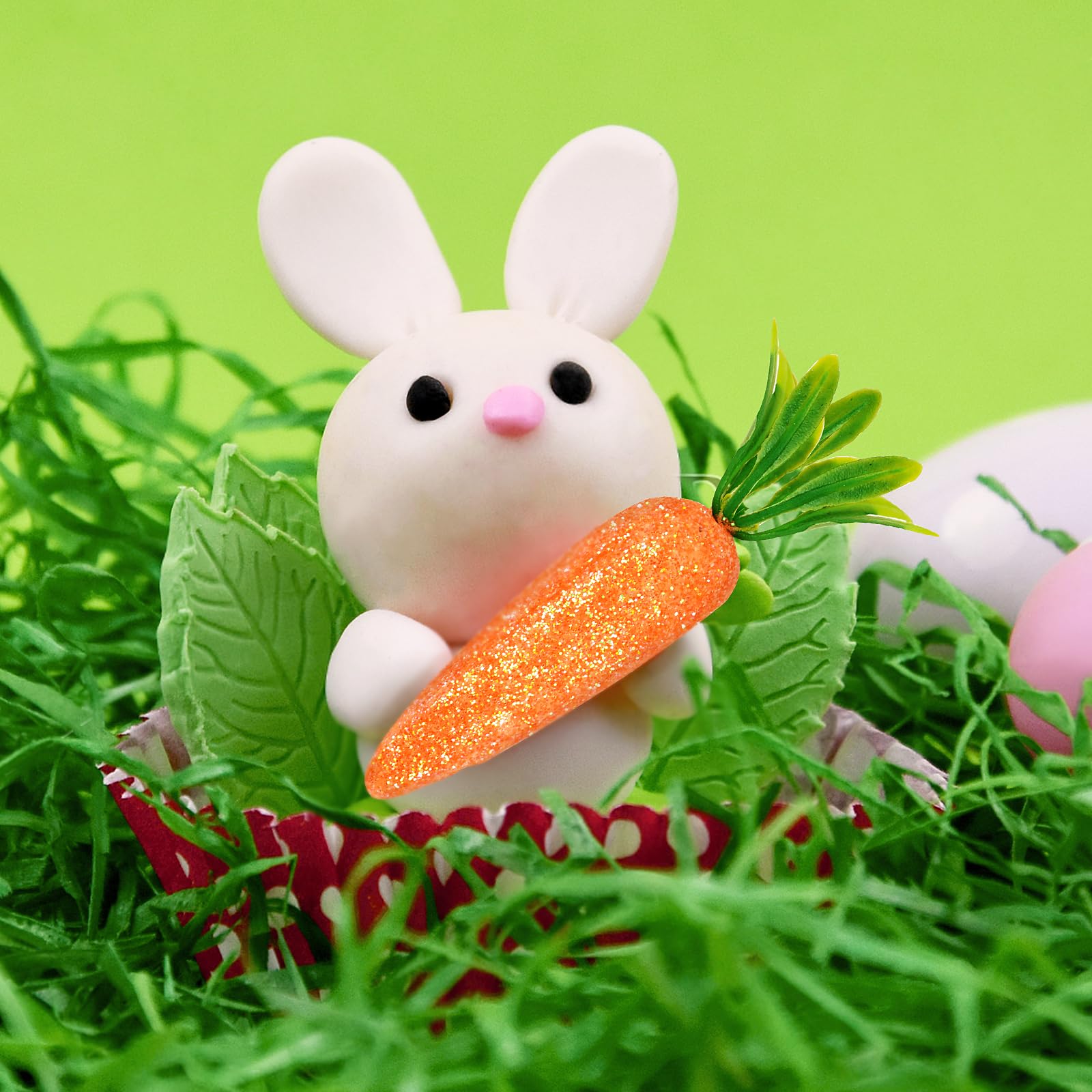 9 Stück Künstliche Karotten Deko - Stoff Karotten Für Ostern & Party