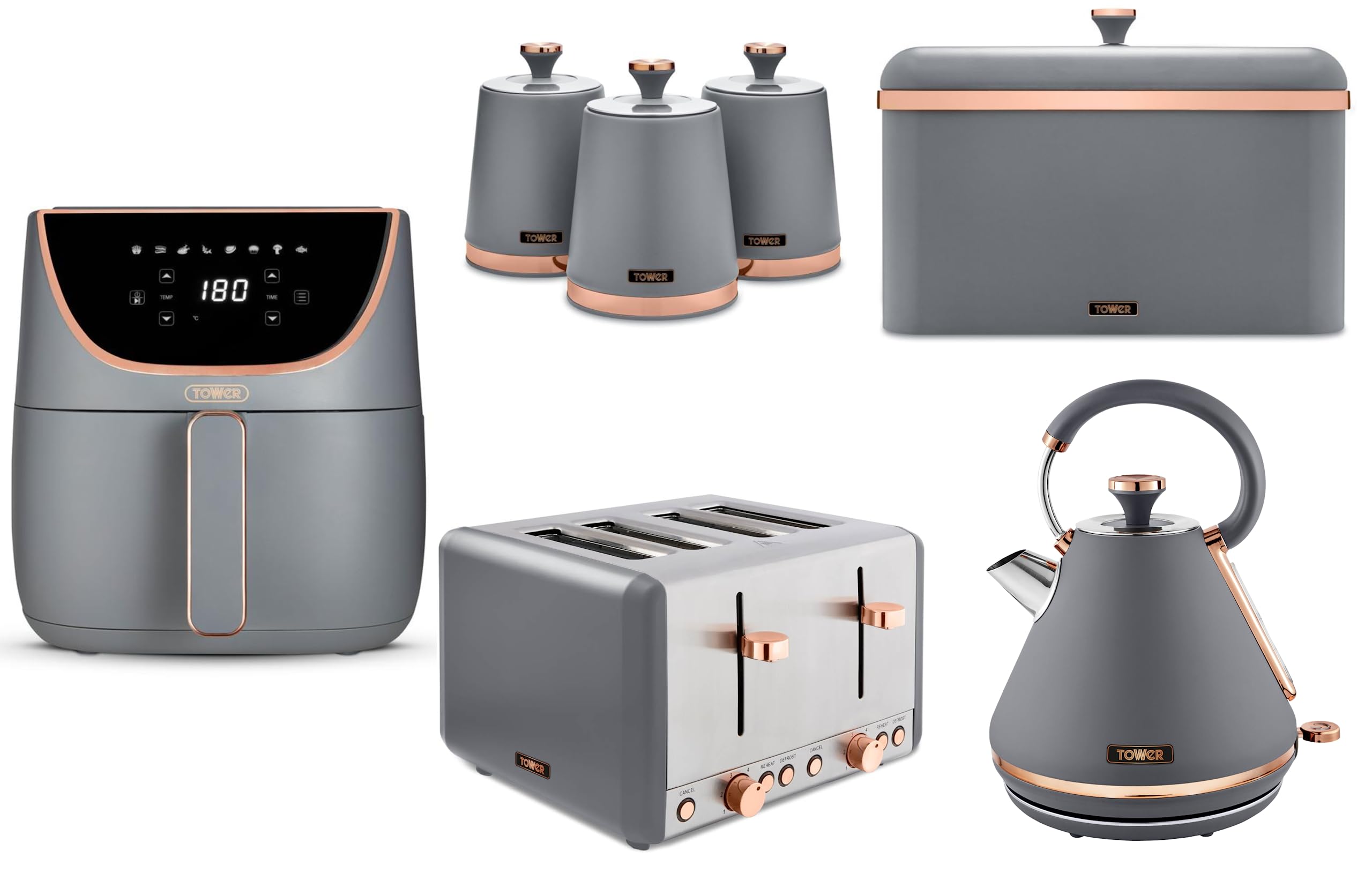 Kettle And Toaster Set TOWER Cavaletto Kettle & Toaster Set – 1.7L ...