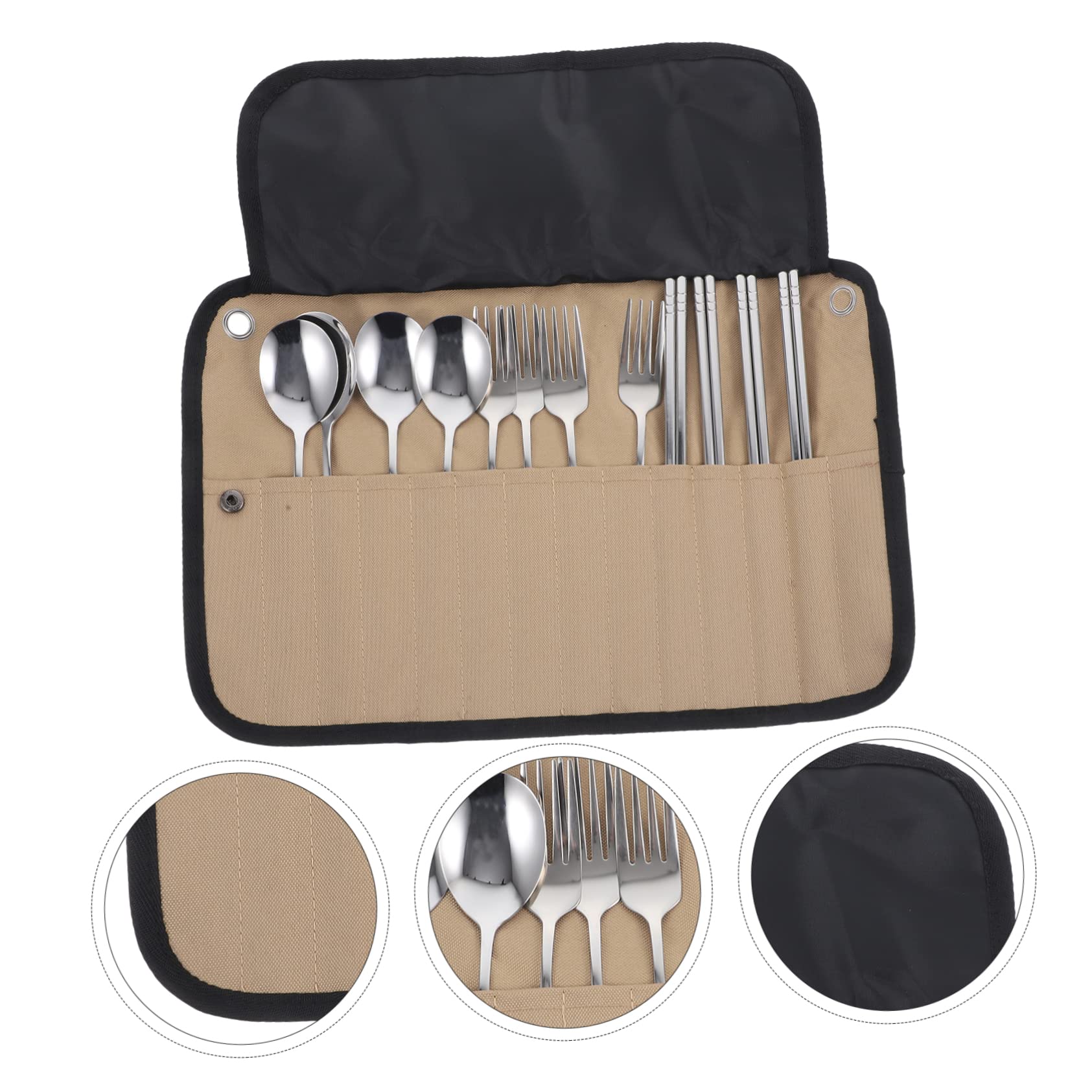 Mikinona Posate Utensili Tavola Custodia Organizer Kit Stoviglie Per Barbecue Picnic Escursionismo