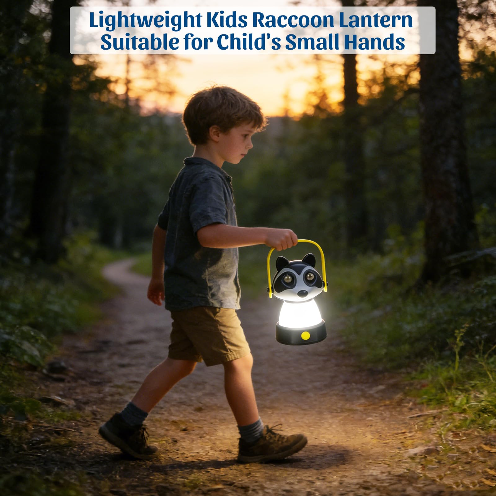 Kinder-Stirnlampe & Camping-Lichter, Kinder-Camping-Essentials, 2-in-1-Laterne und Stirnlampen-Set, wiederaufladbare Laterne, Kleinkind-Taschenlampe, Zelt, tragbares Nachtlicht für