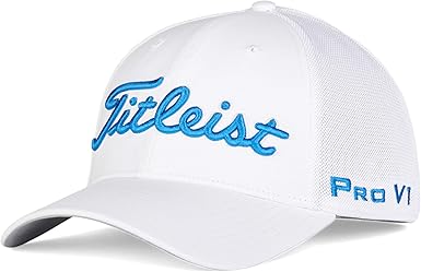 White and blue titleist hat Clearance