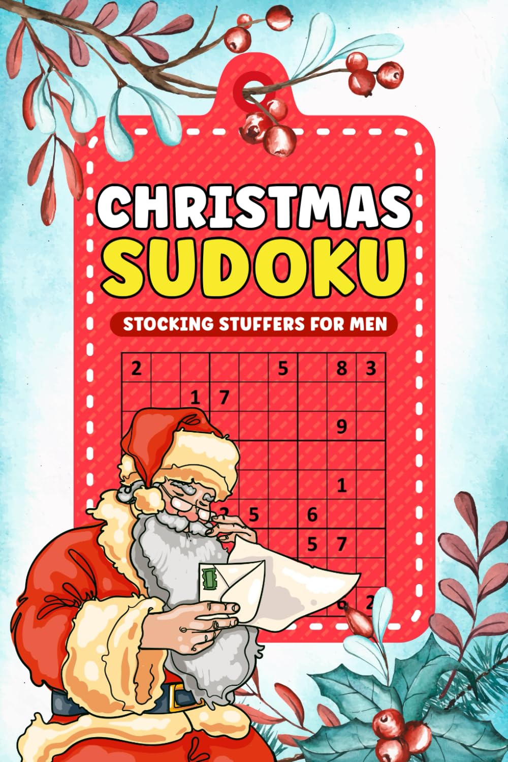 Stocking Stuffers For Men: 200 Fun and Relaxing Holiday Sudoku Puzzle Book for Adults, Christmas Activity Book for Men