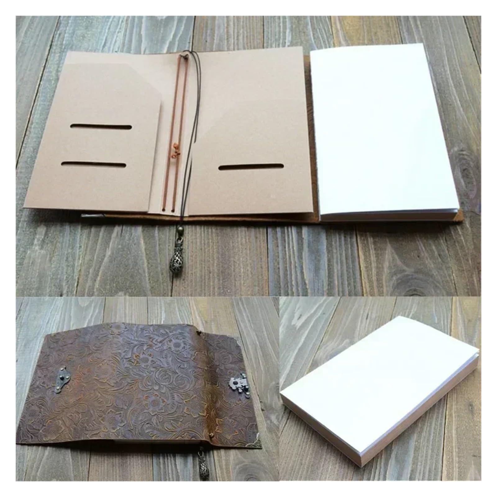 Tagebuch Mit Schloss Geprägtes Muster, weiches Leder-Reisenotizbuch mit Schloss und Schlüssel, Tagebuch, Notizblock, Papier for geschäftliches Skizzieren, Schreibutensilien(Black)