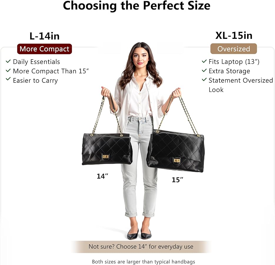 Amazon.com: M-ioi-M Large Quilted Vintage Oiled Leather Shoulder
