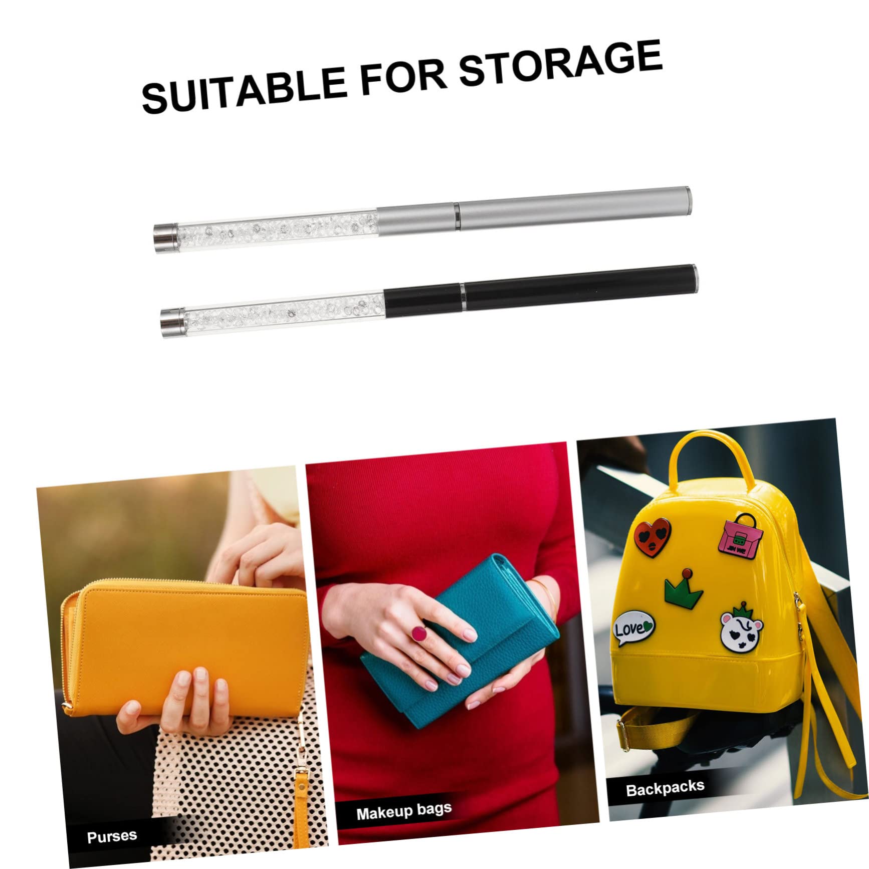 HAKIDZEL Mascara Brush Set for Travel 2pcs Plastic Eyelash Applicator Brow Brush Safe Easy to Use