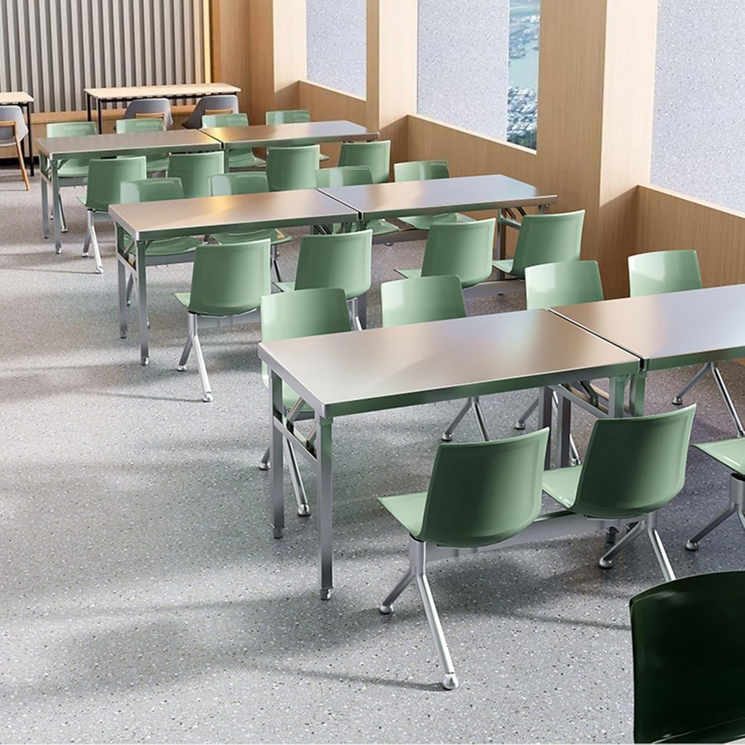 Commercial Metal Work Table Thickened Barbecue Folding Table Portable Restaurant Kitchen Workbench Rustproof Water Proof and Easy to Clean