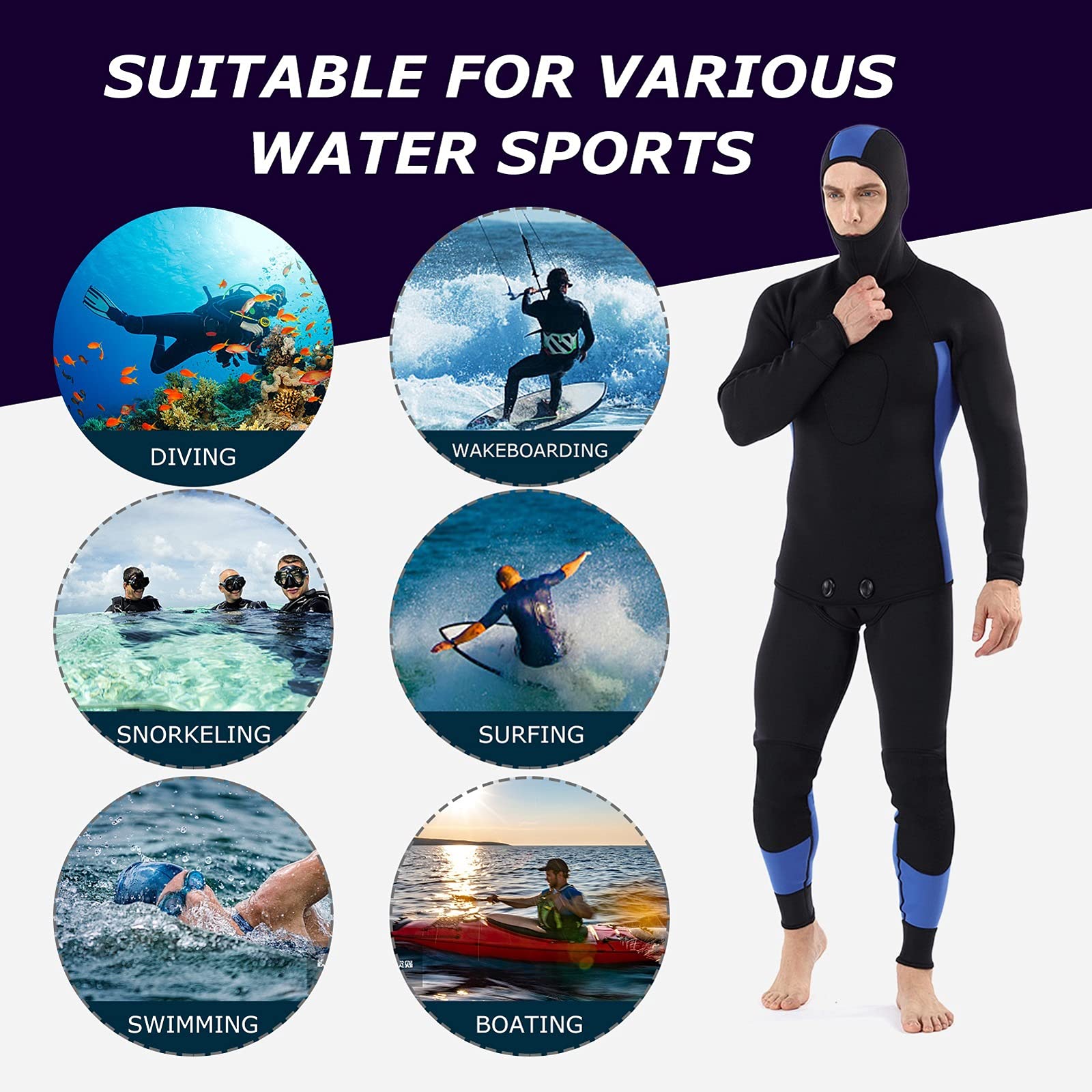 Muta umida per gli uomini Professionale 3mm Swim Mute Uomo Diving Suit Split Scuba Snorkel Costume da bagno Pesca subacquea Surf Tuta Attrezzatura