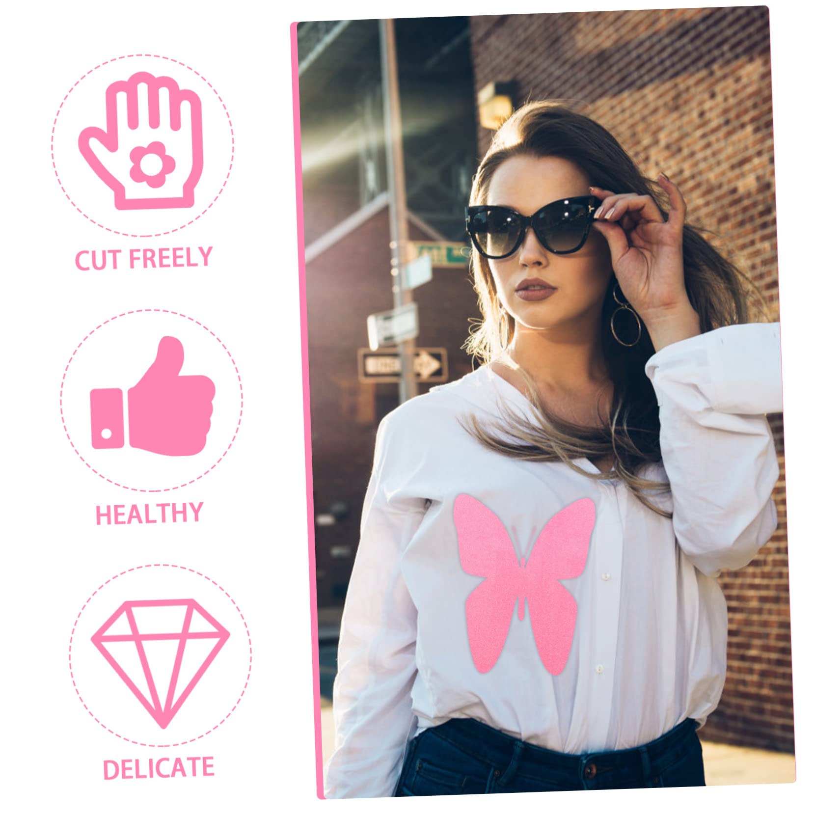 Uonlytech 1 roll Glow The Dark Heat Transfer Vinyl Film DIY Engraving Film for Shirts Caps Aprons for Custom Clothing Decoration and Craft Projects