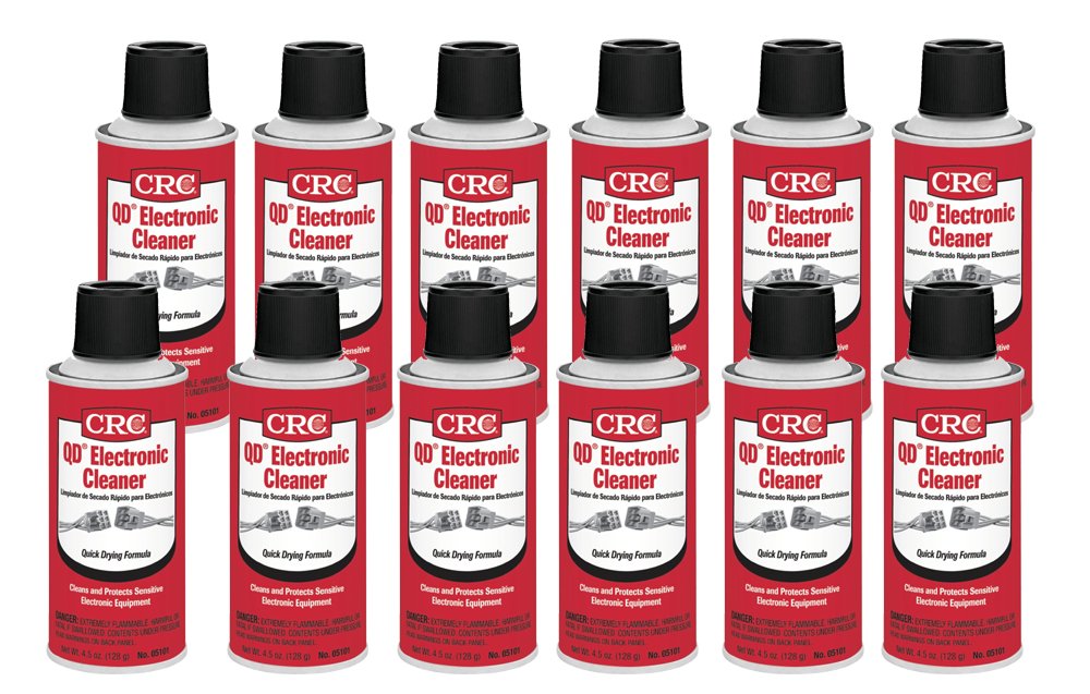 CRC 05101-12PK QD Electronic Cleaner Aerosol, 4.5 fl. oz, 12 Pack