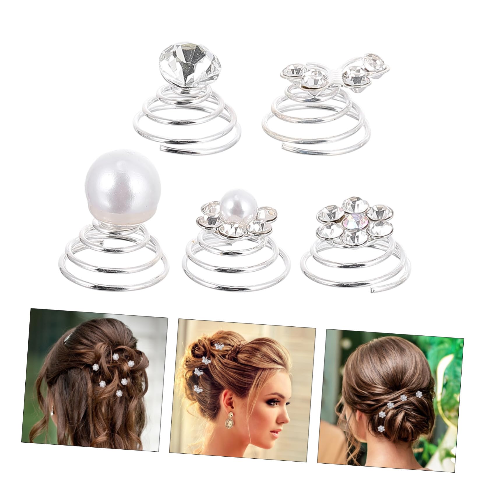 VICASKY 420 Pezzi Fermagli Spirale con e Clip Eleganti per Sposa e Damigelle Accessori Matrimonio Raffinati per Acconciature Raffinate
