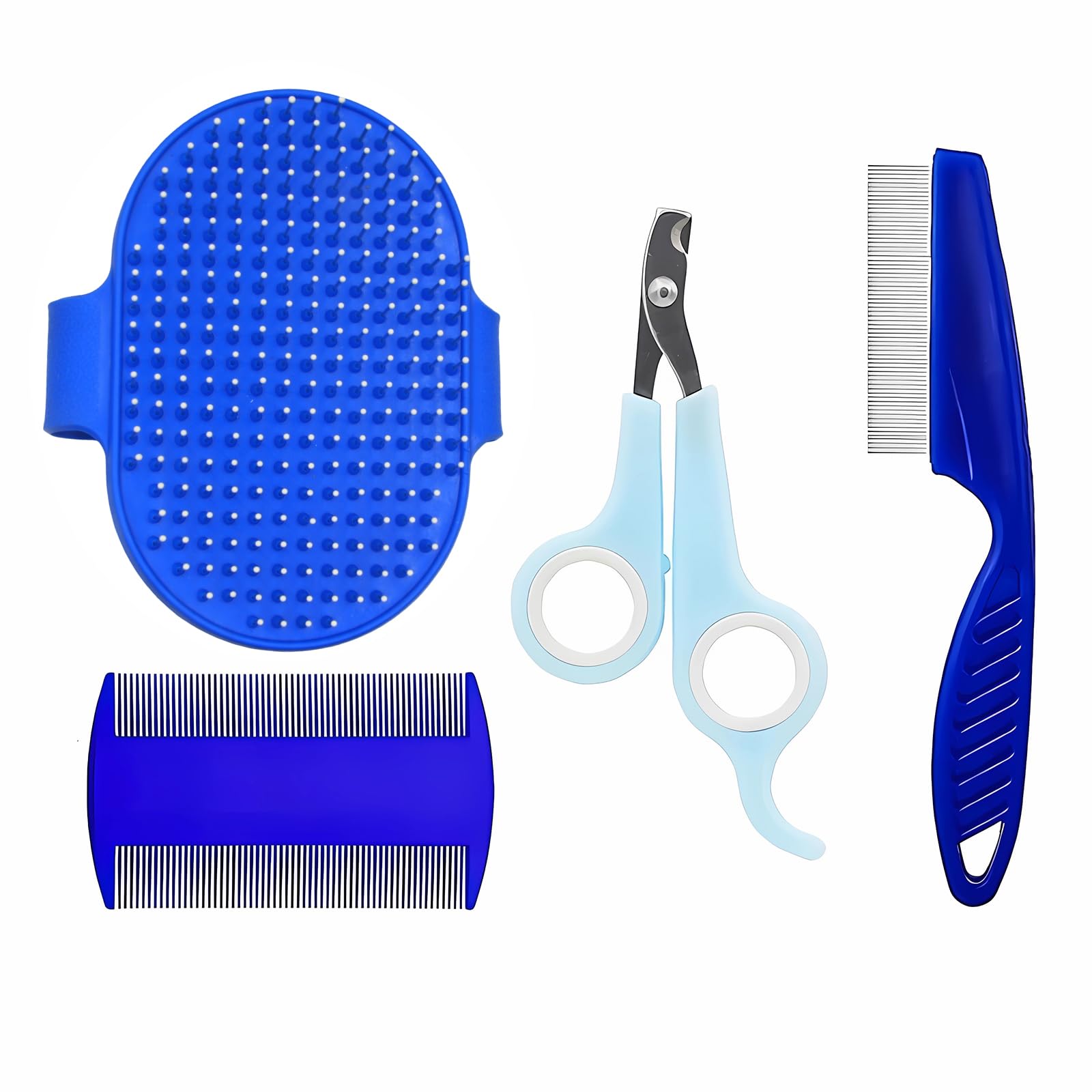 4Pcs Small Animals Grooming Kit Flea Comb for Cats Dogs Fine Tooth Comb Pet Comb Grooming Set Remove Float Hair Tear Marks Tick Removal Tool（blue） (B0CFXV9J65) Amazon Price History, Amazon Price Tracker