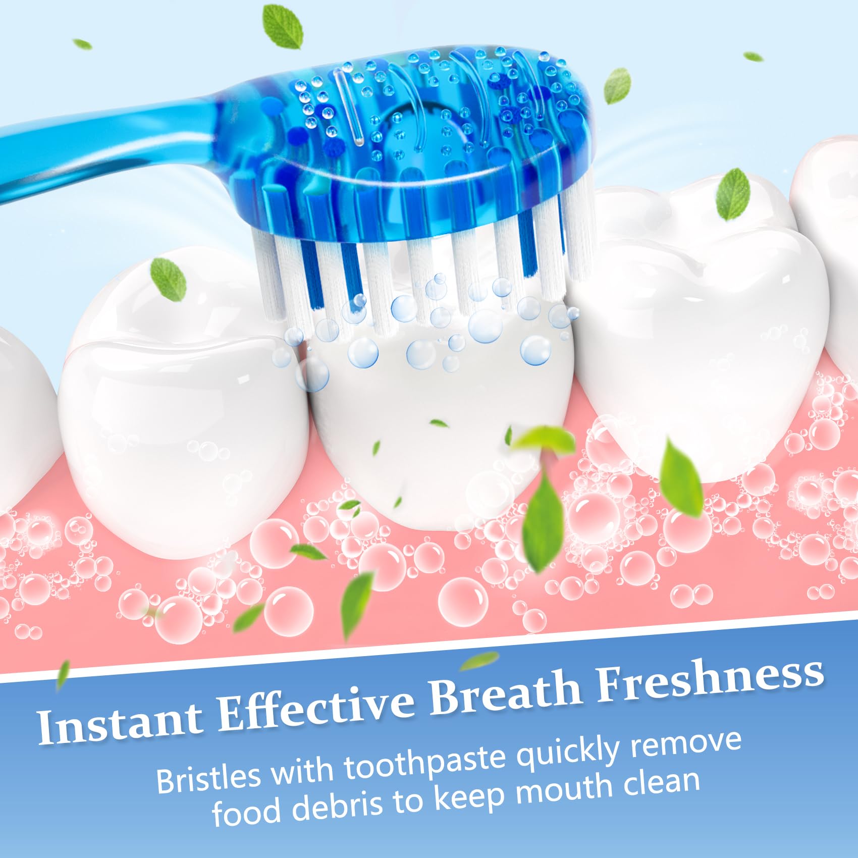 Spazzolini usa e getta con dentifricio: spazzolino portatile 5 in 1 con raschietto per lingua + plettri + filo interdentale + perline fresche, confezionati singolarmente, set da viaggio (10