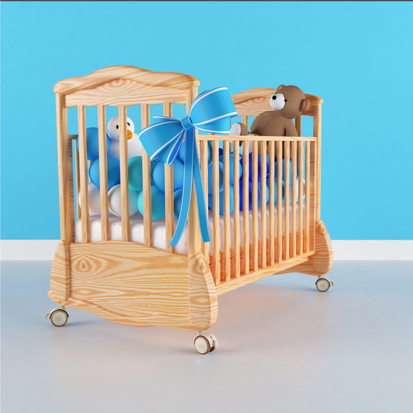 VALICLUD 4 Babybett Rollen Mit Bremse - Geräuschlose Lenkrollen