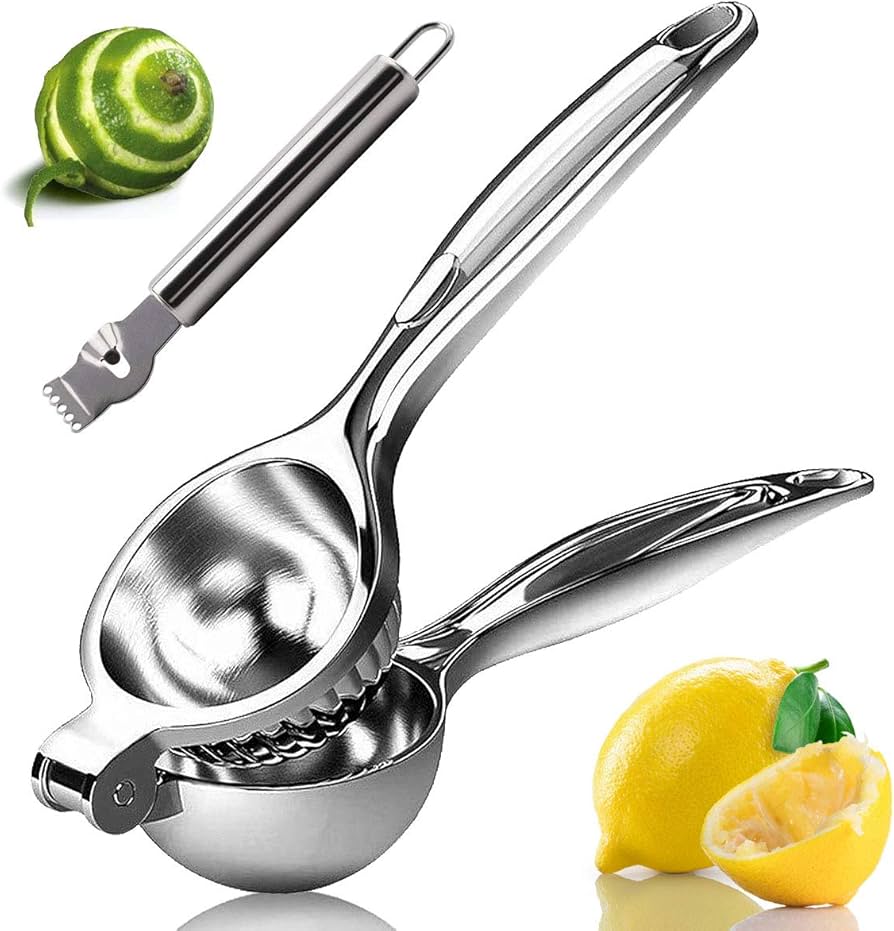 Lemon Squeezer, Lemon Squeezer Juicer, Citrus Juicer Handheld, Lemon Juicer, Stainless Steel Juicer Hand Press, Manual Citrus Press w/Zester