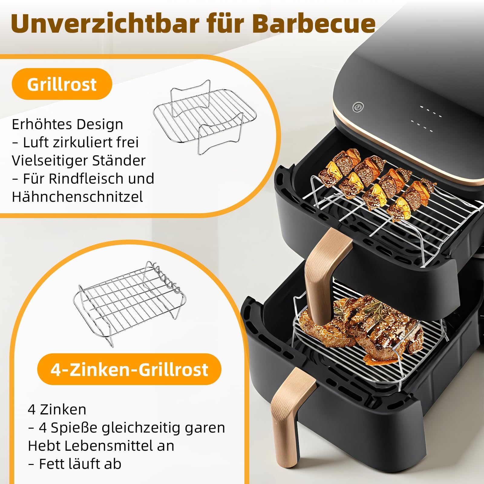 Zubehör Set für COSORI Turbo Tower Compact 8,6 L DC861 16-teilig