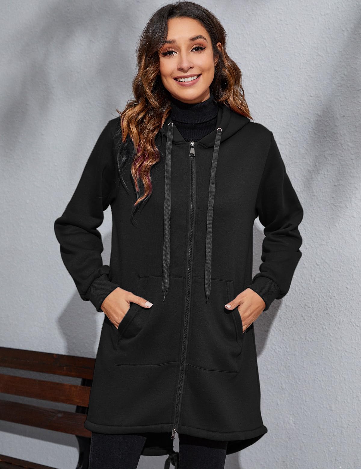 CMTOP Damen Sweatjacke Hoodie Kapuzenpullover mit Zipper Sweatshirt Jacke Langarm Pullover Kapuzenpulli Outwear Kapuzenjacke Herbst Winter