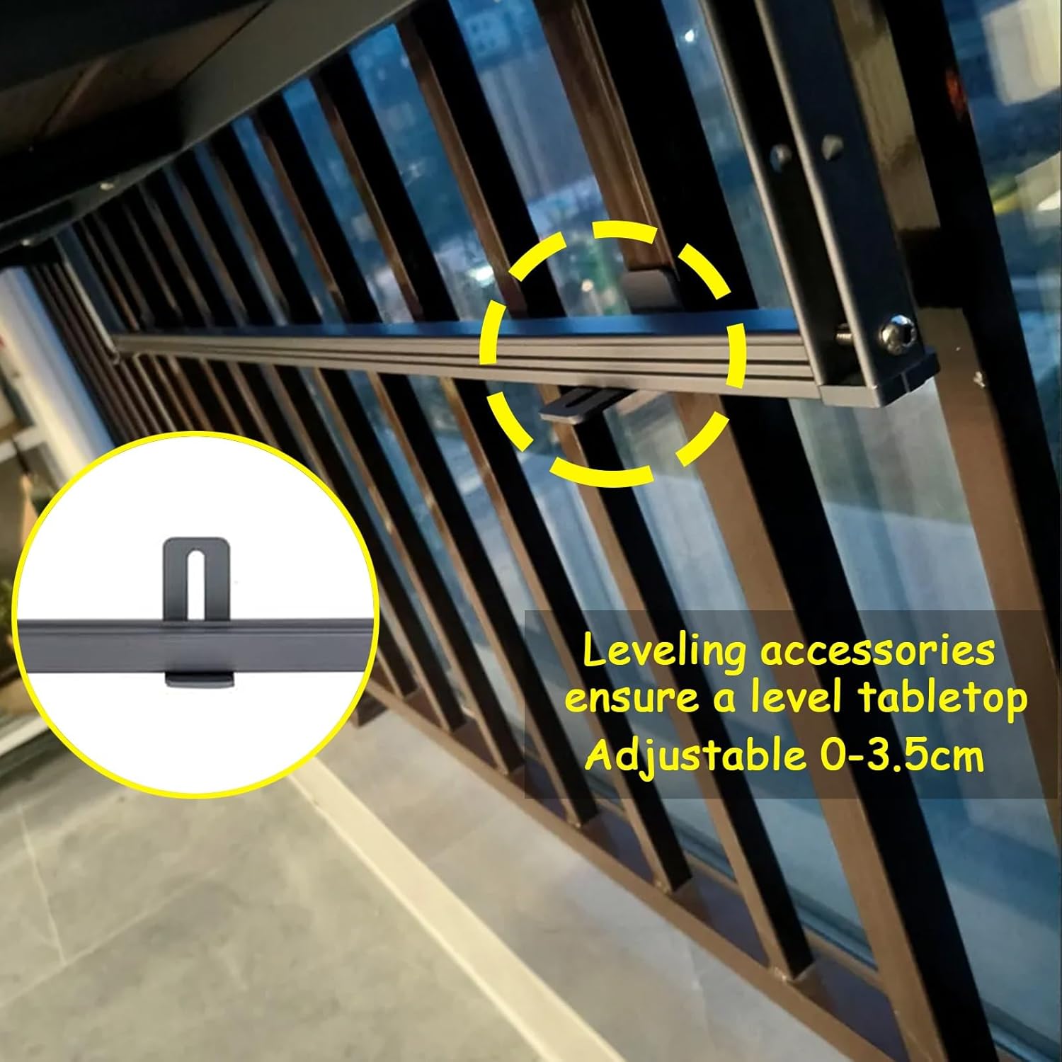 Hanging Adjustable Deck Table, Upgraded Balcony Table, Outdoor Patio bar Table, Adjustable Sliding Railing Folding Table, Creative Home bar Table for Patio, Garden(W37xL120CM/W14.6xL47.2IN)