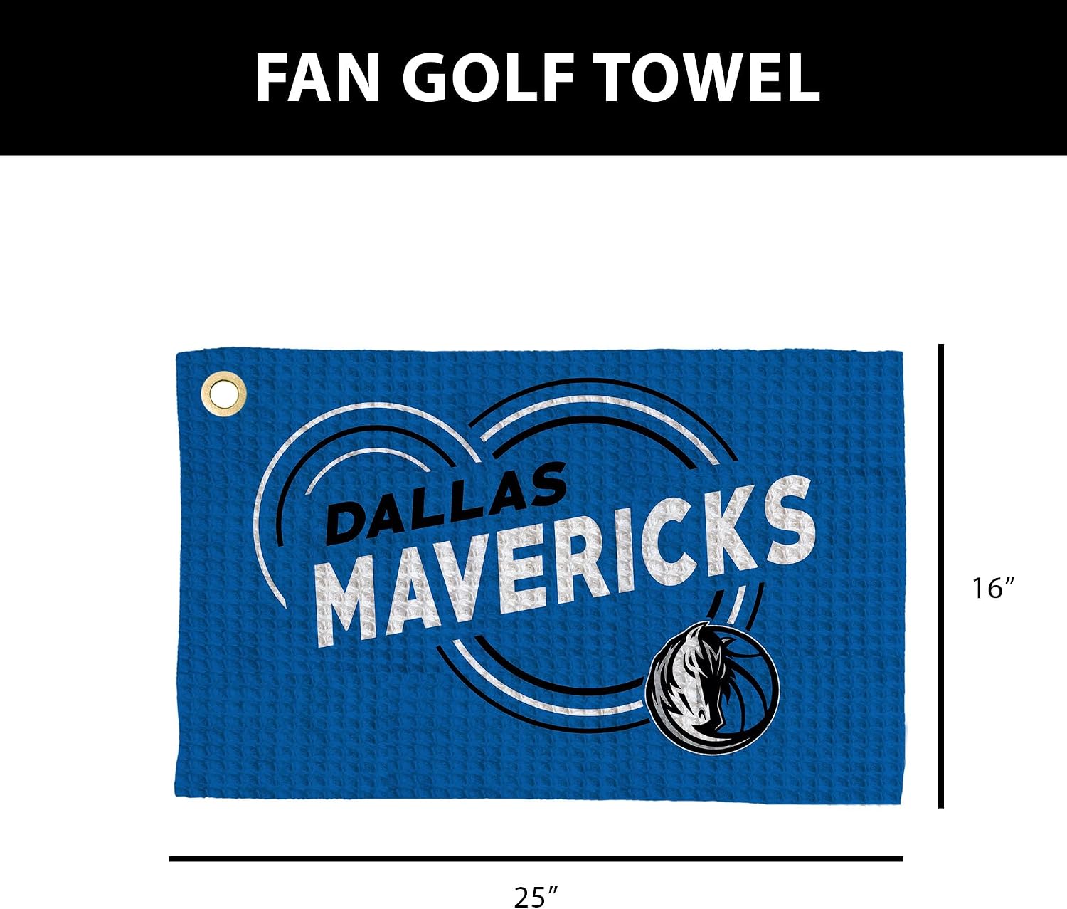 Northwest NBA Golf Towel – Official Licensed Microfiber Waffle Fabric, Absorbent 16x25 in Club Cleaning Accessory