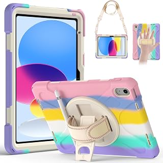 Gerutek Hülle für iPad A16 11./10. Generation 11"/10,9" 2025/2022,Bunt Rosa