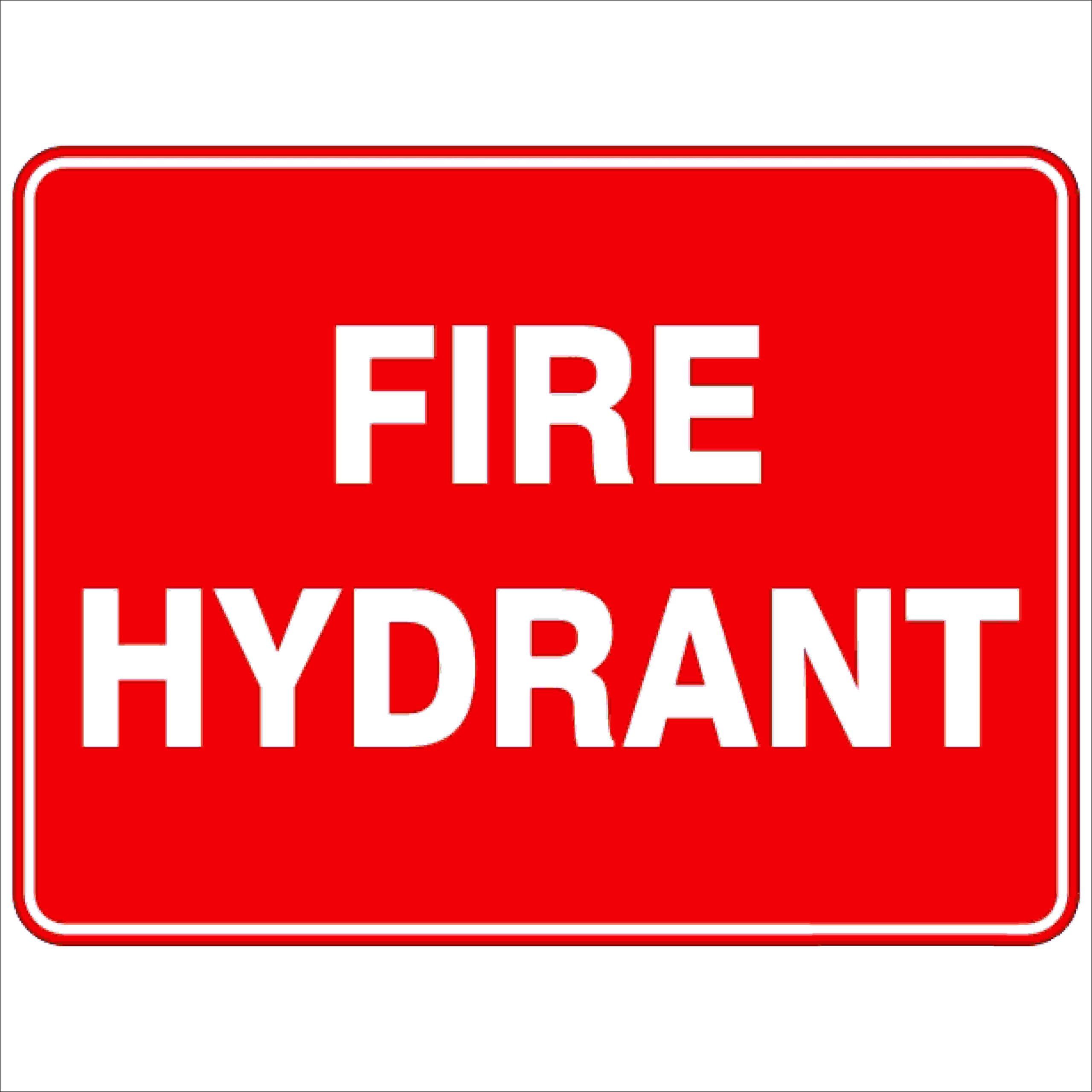 Fire Hydrant Text Safety Signs Metal Tin Sign 8 x 12 inch for Industrial & Commercial