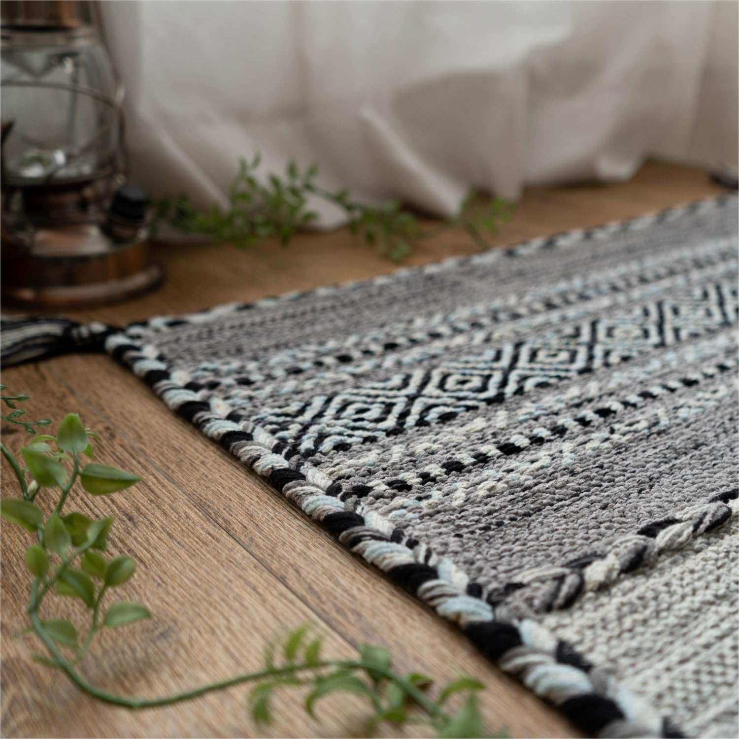 Amazon | サヤンサヤン 手織り アジアン 玄関マット 屋内 室内 インド