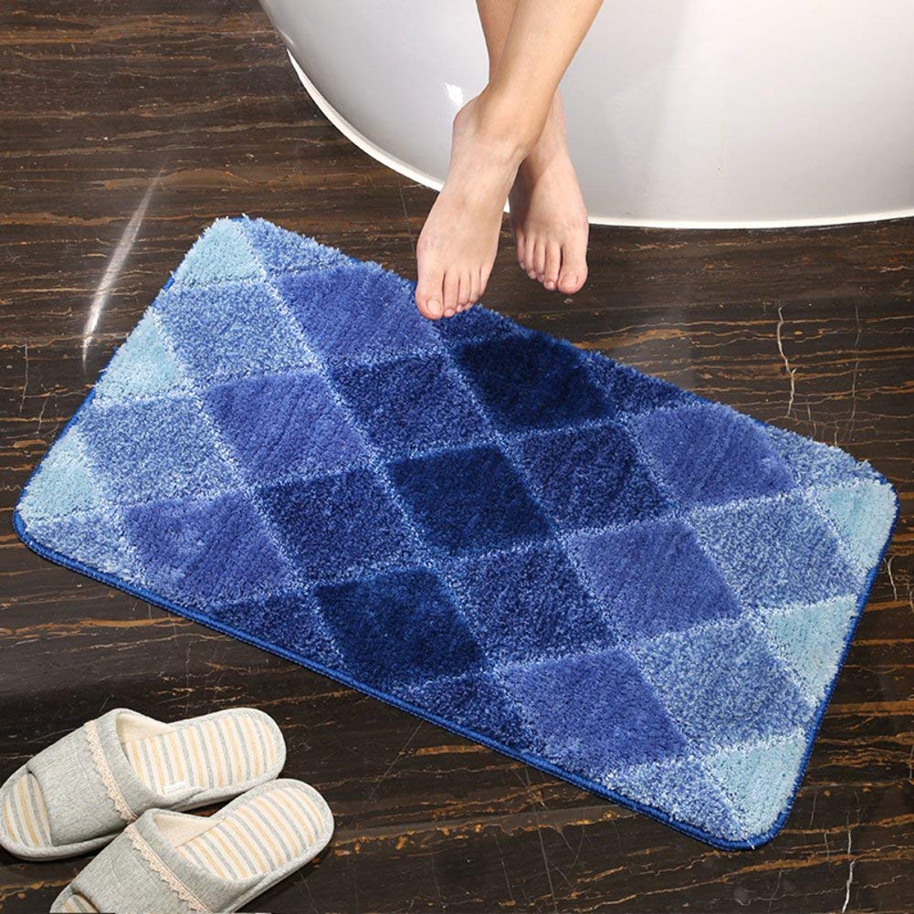 Weicher Mikrofaser-Badteppich, rutschfeste saugfähige Badmatte-B 60 x 90 cm (24 x 35 Zoll)