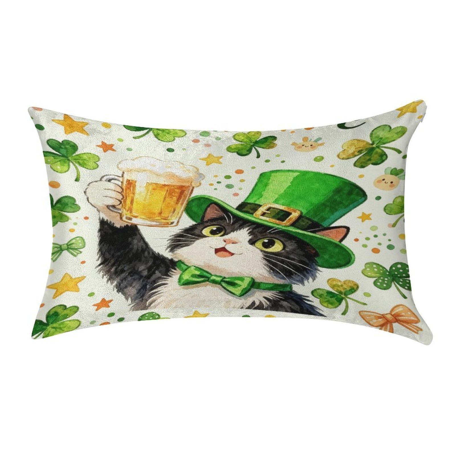 Fekiloot Style Beer Cat Pillow Covers Home Decor Pillow Cases