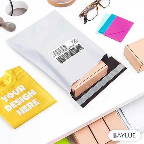 Miniatura 6 de BAYLUE Sobres de polietileno blancos de 14.5 x 19 pulgadas, tamaño #7  100 unidades a granel  Sobres de envío, bolsas de correo autosellantes para