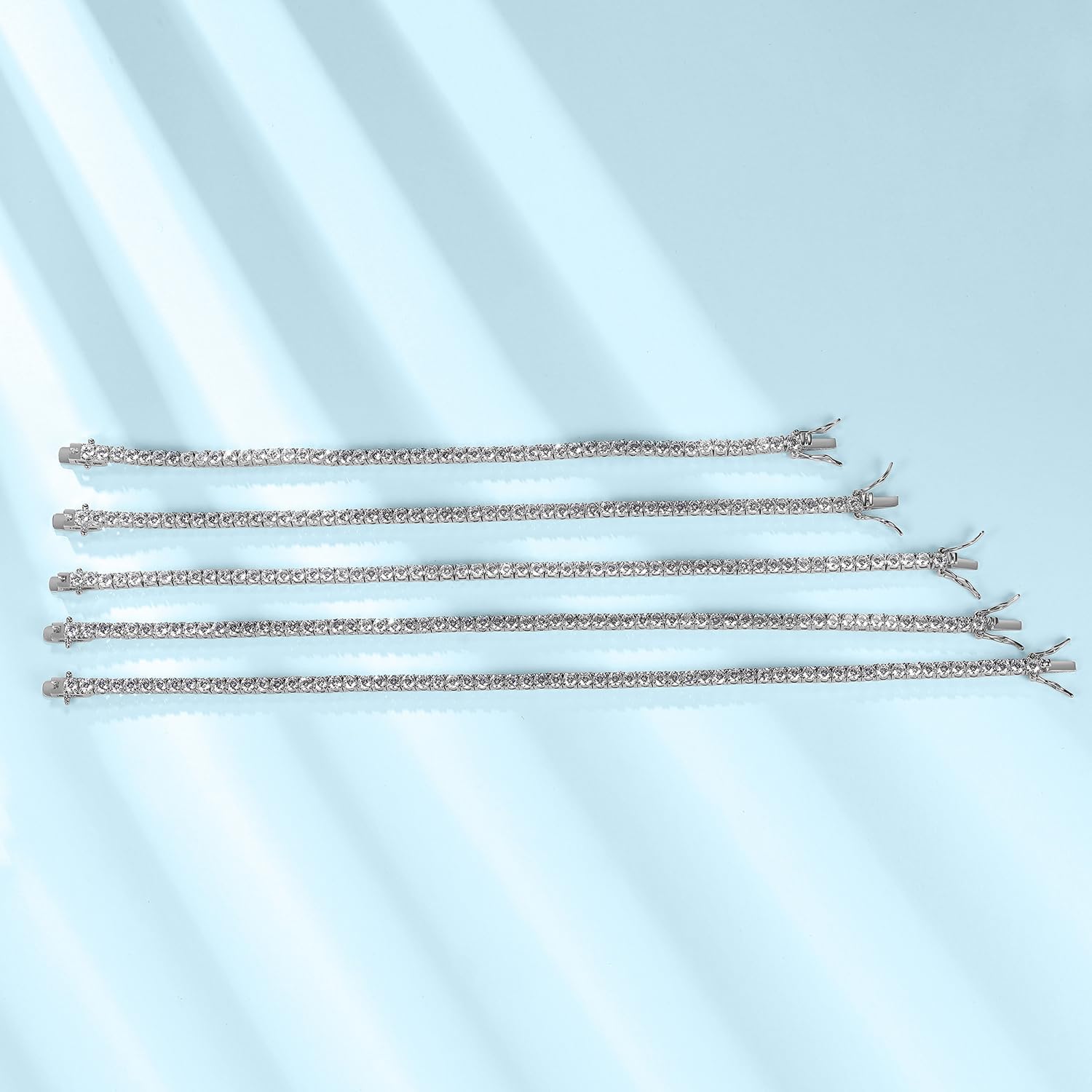 Tennis Bracelet for Women|3MM Cubic Zirconia|18K White/Yellow Gold Plated Bracelets|4-Prong-Setting CZ - Image 6