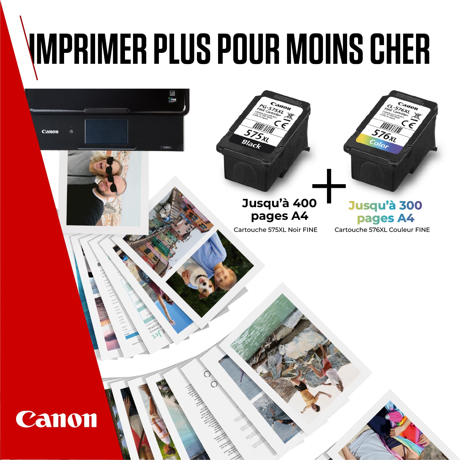 Canon PG-575XL CL-576XL High Yield Genuine Ink Cartridges Pack of 2