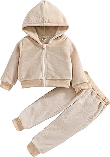 Generic Baby,Clothing,Baby Boys 0-24m,Outfits & Clothing Sets Newborn Infant Baby Unisex Autumn Winter Long Sleeve Solid Fleece Hooded Hoodie Pants Set Clothing Cute Baby Boy Clothes