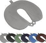 Travel Neck Pillow Cover, Neck Pillow Case with Cooling, Pure, Soft and Smooh, Airplane Pillow Replacementt Cover Washable (Only Pillow Covers, no Filler)