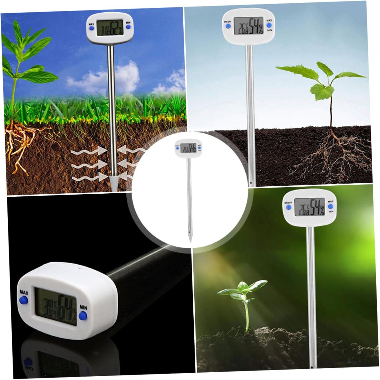Hemobllo 3 Piezas Termómetro Hygrómetro Mini para Medición de Temperatura Herramienta Baterías para Jardinería y Cultivos