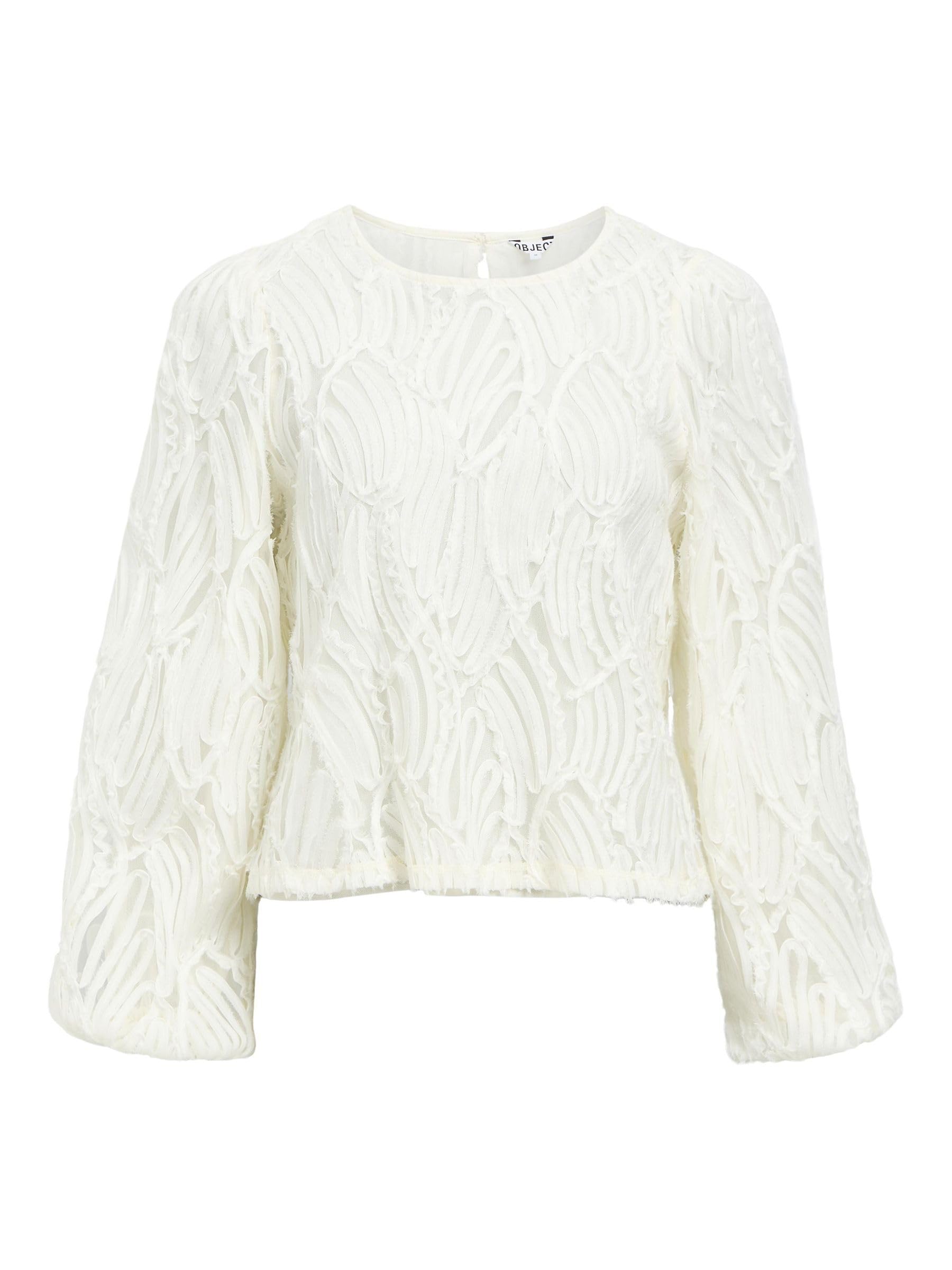 Object objandrea re l/s o-neck top noos poinsettia online kopen! | Van Alphen Schoenen