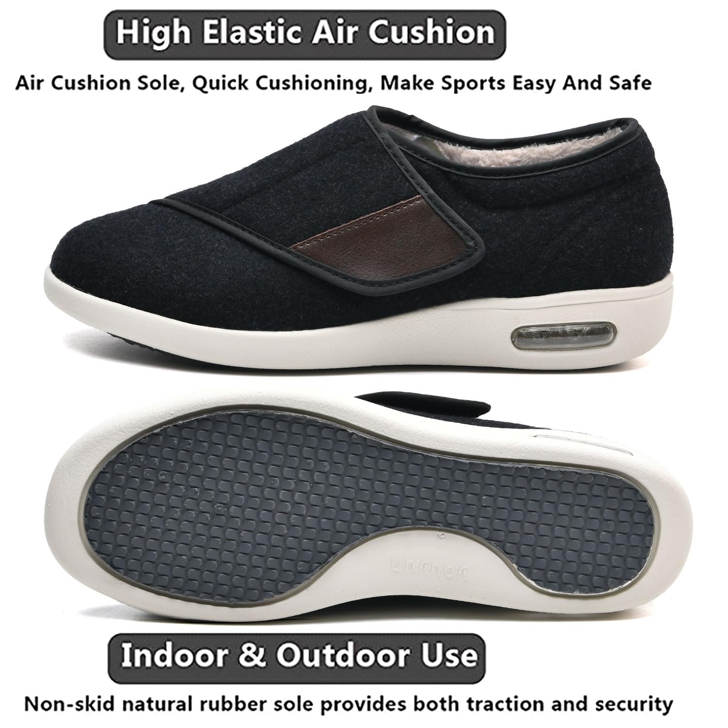 Zapatos Unisex de Verano para diabéticos: Extra Anchos, Transpirables y livianos, Personas Mayores con hinchazón de pies o Bursitis,Gris,46