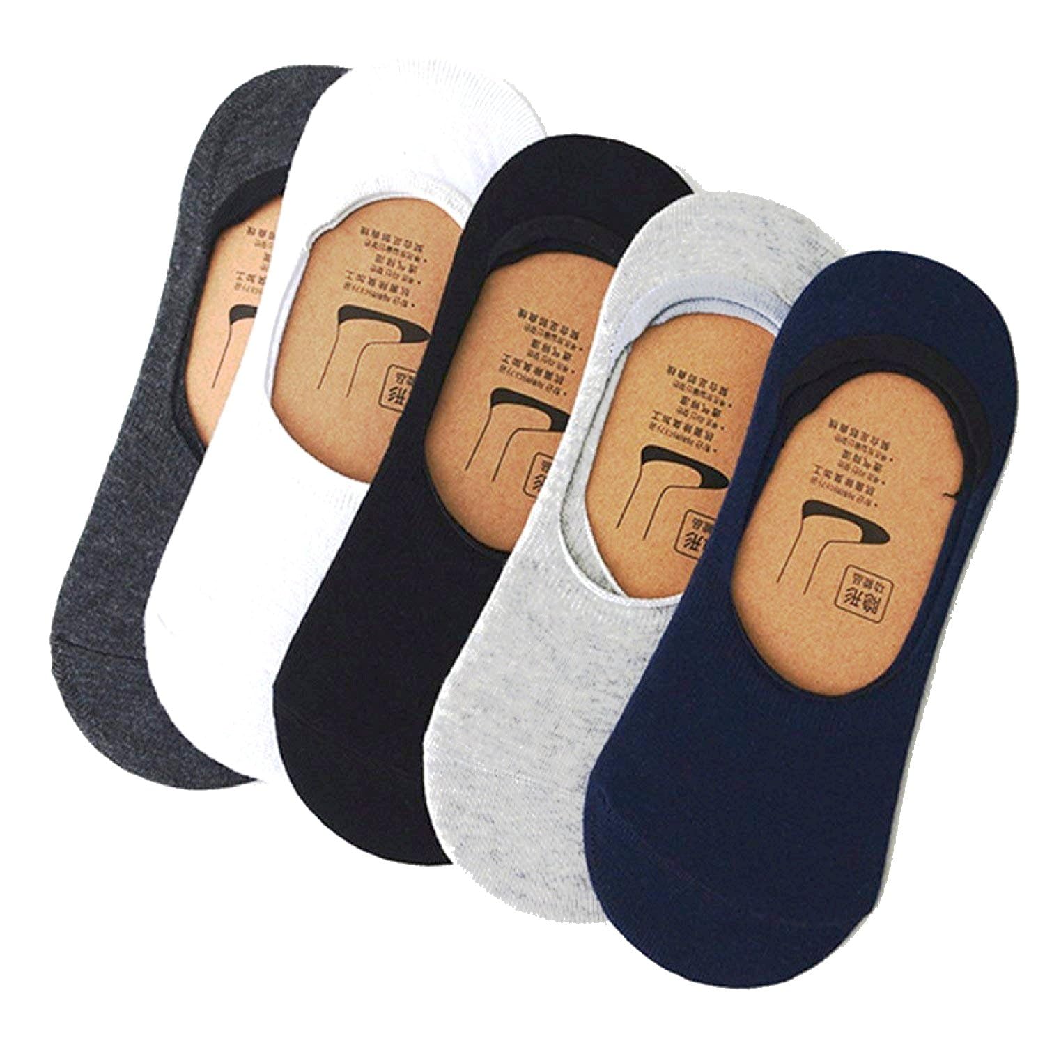 Men's Check Patterned Crew Length Cotton Socks (Free Size) Made with Cotton and Spandex - (Black,Navy, Dark Grey, Free Size) Assorted Combo Pack of 5-image-12