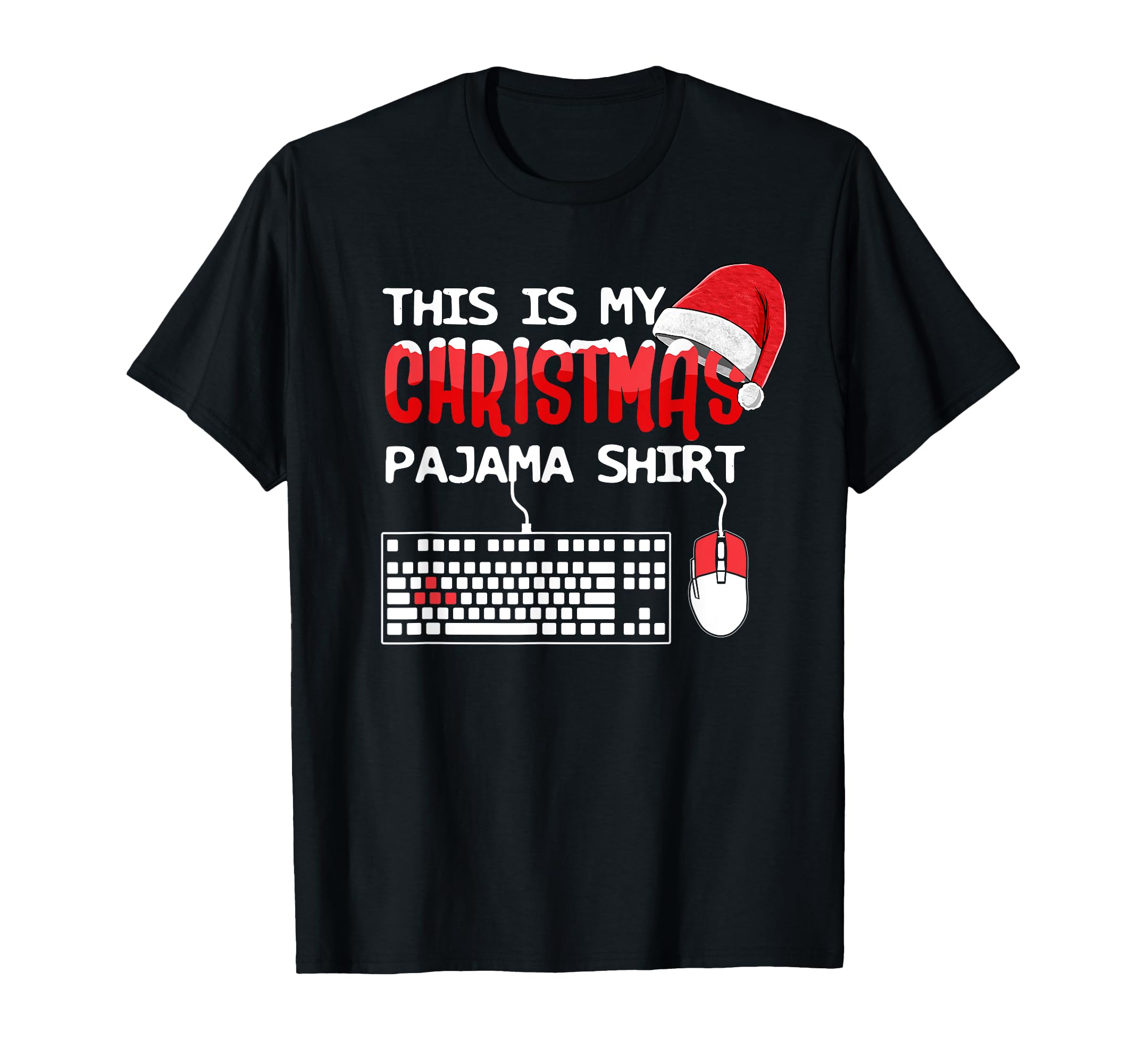 This Is My Christmas Pajama Funny Gaming Gamer Keyboard PC T-Shirt