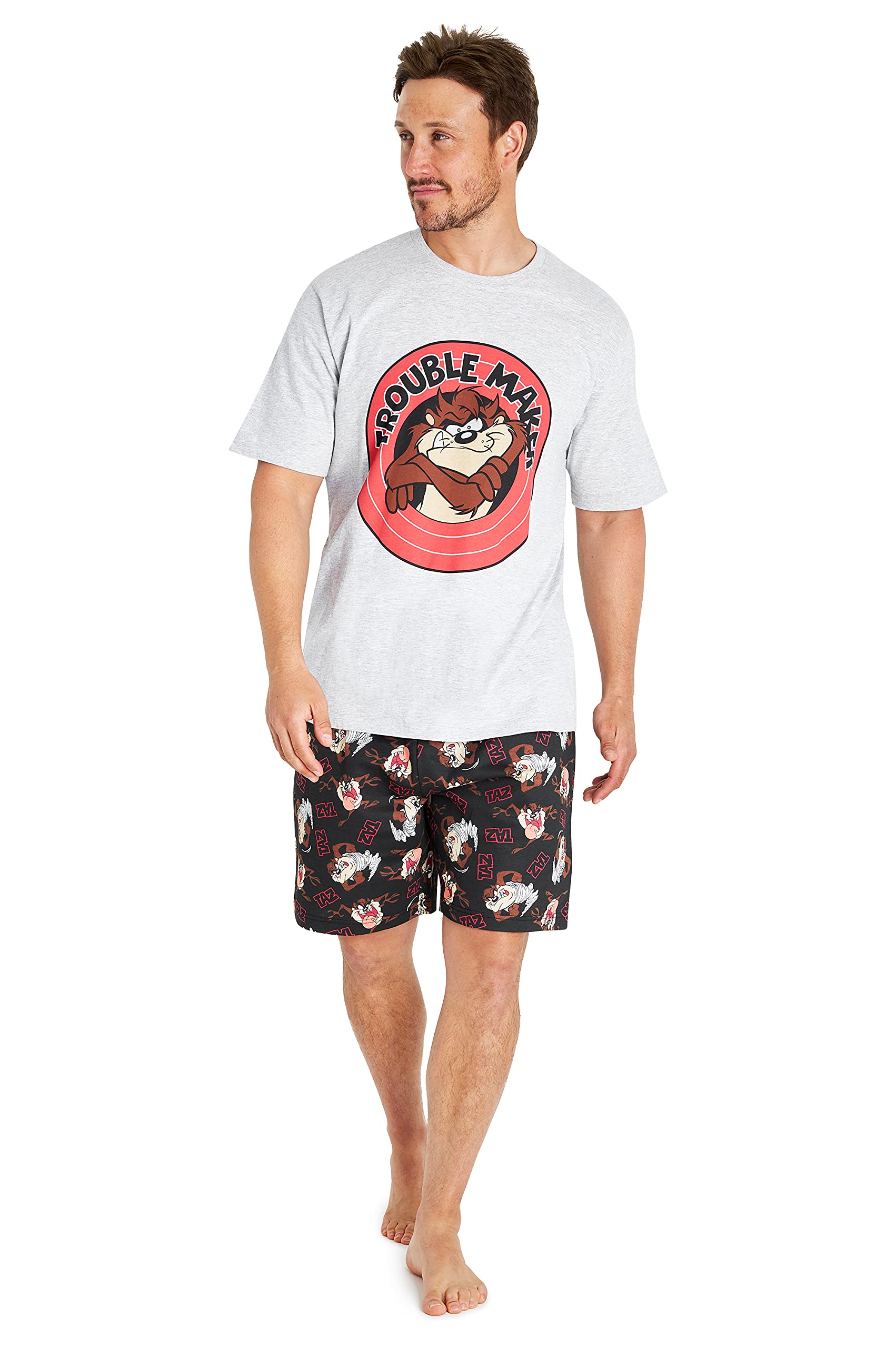 Mens Pyjamas, Space Jam Pyjamas for Men Cotton Mens Pjs Set