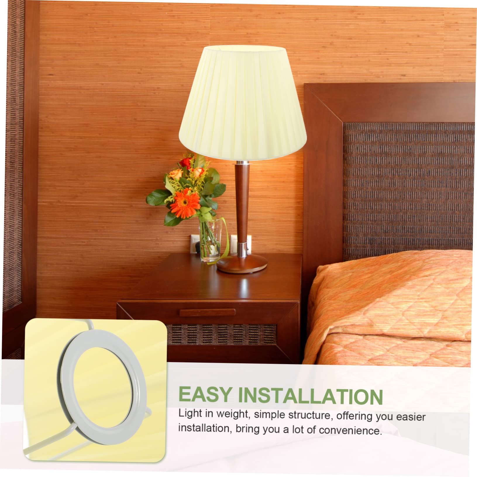 OSALADI Paralume Per Lampade Da Tavolo Tessuto Plissettato Coprilampada Leggero e Resistente Per Illuminazione Camera Da Letto e Salotto
