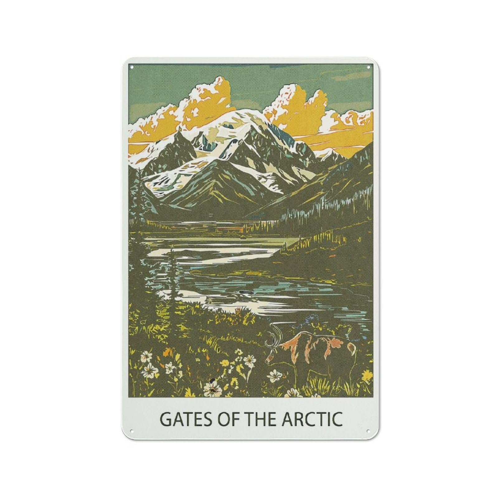 Smart Gates of The Arctic Office Metal Sign 30x20cm, Creative Space Decor for Home Office, Reading Corner Or Bedroom
