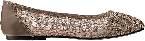 Miniatura 2 de CLOVERLAY Women's Ballet Shoe Floral Breathable Crochet Lace Ballet Flats