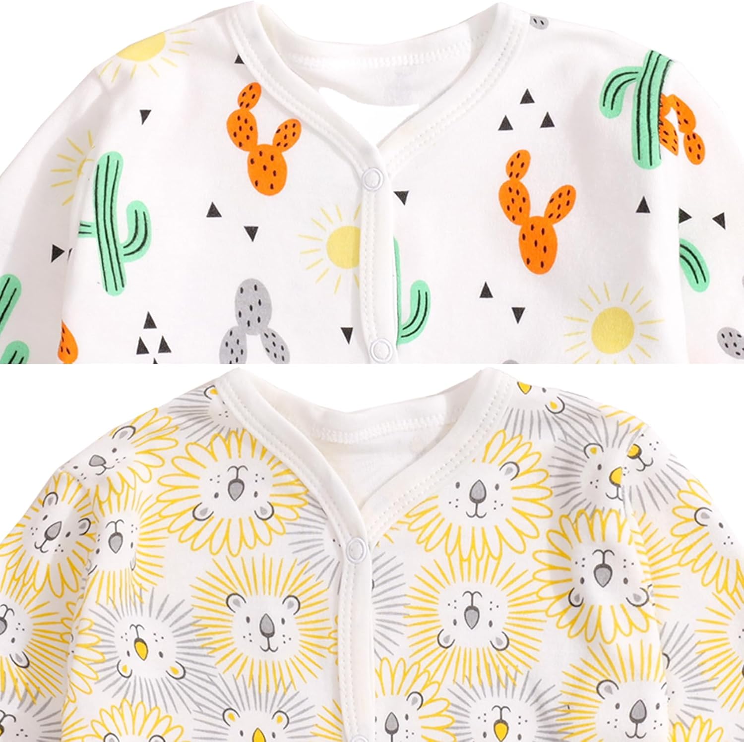 Clothes for Baby Girls 100% Cotton Printed Long Sleeve Footed One-Piece Romper Baby Boy Clothes Set - Image 5