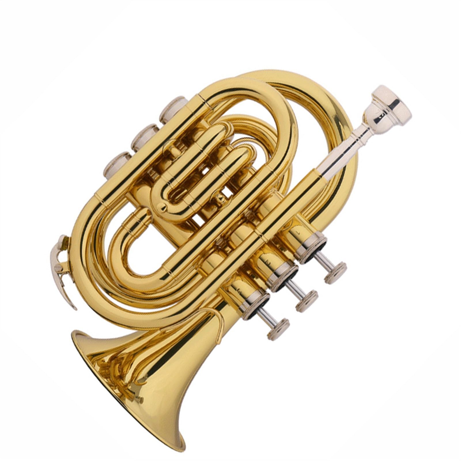 Trąbki Trąbka Pocket B Instrument Muzyczny Mosiężny Przenośny Trąbka Wytrzymały Mosiądz Stal Nierdzewna