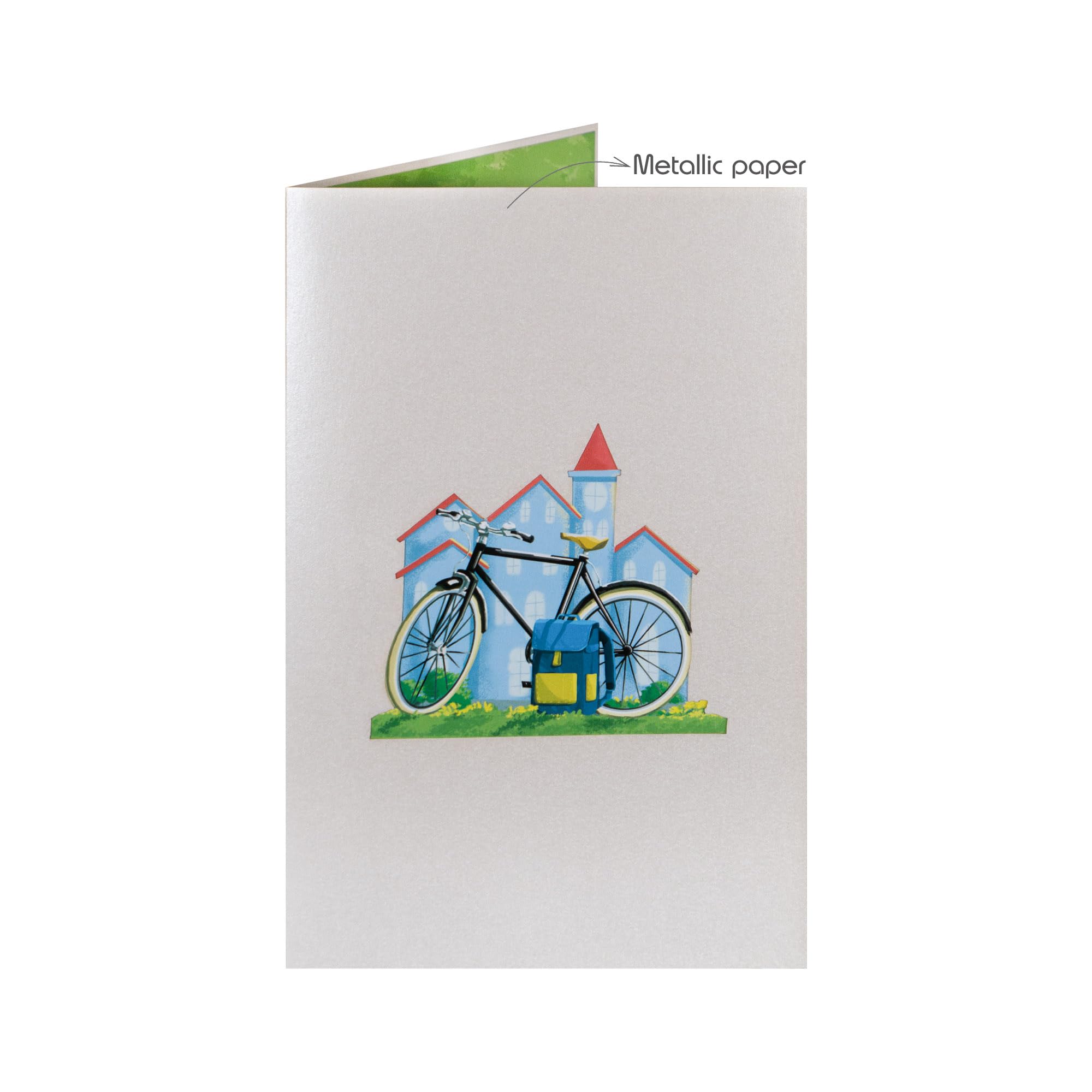 Sweetpopup® 3D Men's Bicycle Pop-Up Card - Perfect for Birthdays Good Luck Wishes, Holidays, or Gift Vouchers (067) - Image 2
