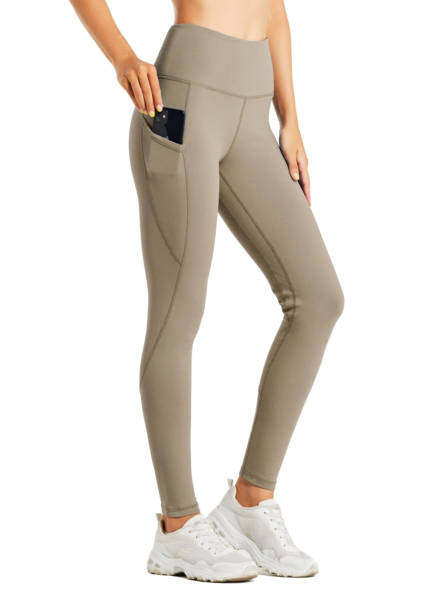 WILLIT Women's Fleece Lined Leggings Water Resistant Winter Pants Thermal High Waisted Yoga Hiking Running Tights Pockets