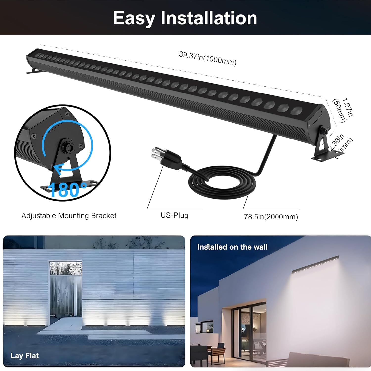 rgbcw wall washer lights mounted at a wedding reception