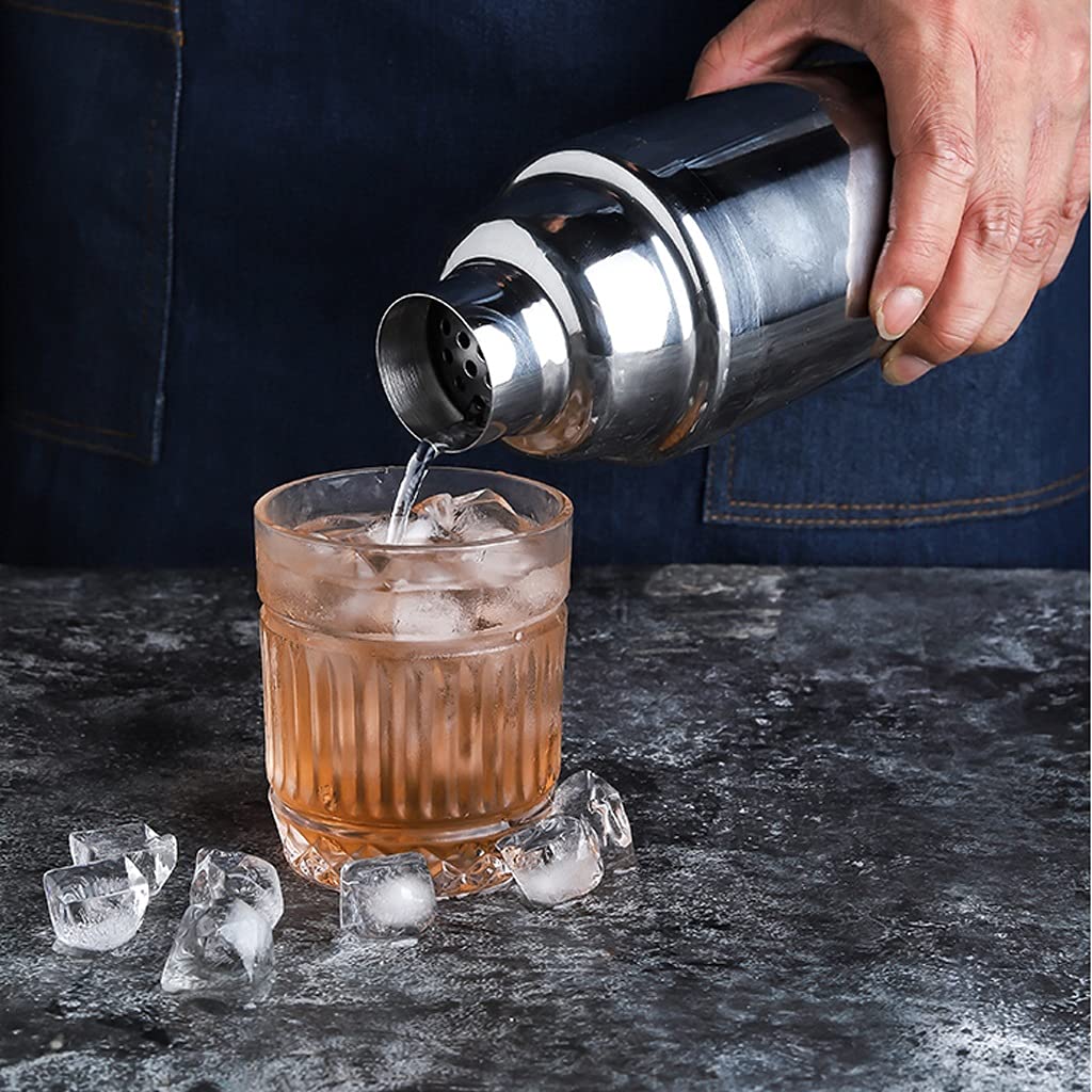 Shaker per Cocktail Kit Bartending Cocktail Shaker Set di shaker da cocktail a 10 pezzi - Strumenti da bar - Agitatore in acciaio inox Shaker Set Bartender, Cocktail Shaker, Bere Shaker, Martini Shake