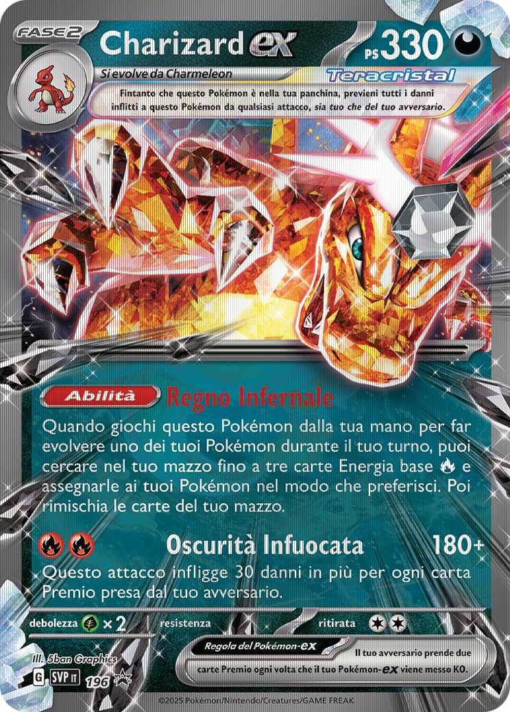 Pokémon GCC: collezione speciale Charizard-ex - una carta promozionale olografica, due carte olografiche, una carta lenticolare gigante e cinque buste di espansione